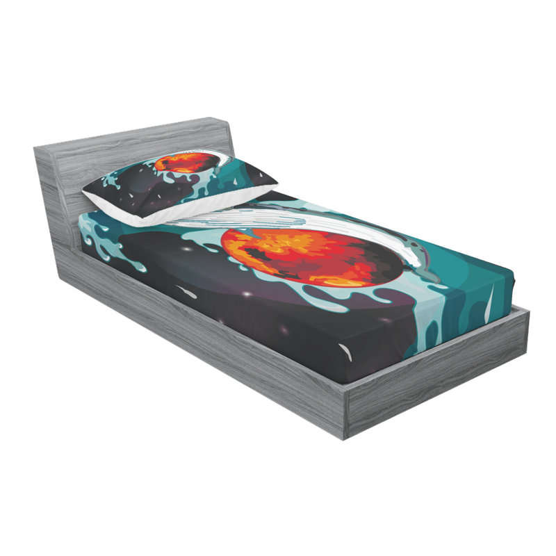 Microfiber Sheet Set, Twin Sheet Set with 1 Pillowcase