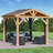 10' x 10' Meridian Pavilion Mosquito Mesh Kit  Premium Phifer UV-Resistant Mesh with Easy Glide Tracks and Full-Length Zippered Panels