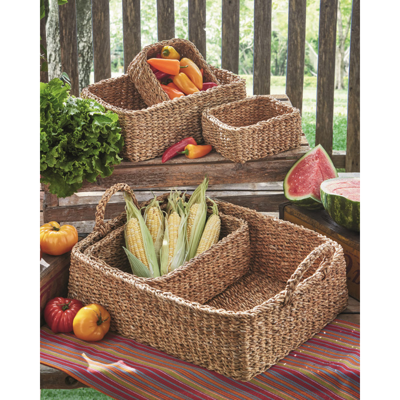  Rectangular Tray W/Small Baskets S/5