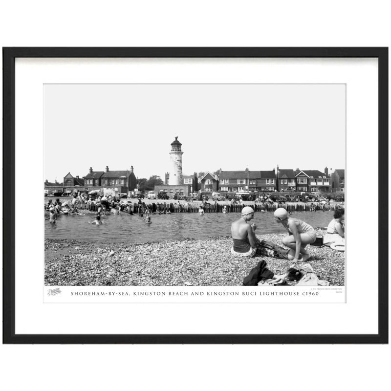 Shoreham-by-Sea, Kingston Beach And Kingston Buci Lighthouse C1960 by Francis Frith - Single Picture Frame Print