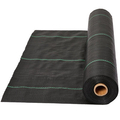3FT x 100FT Weed Barrier Fabric, 3.2oz Grade Landscape Cloth for Weed Blocking, Permeable Woven Geotextile for Garden Bed Driveway Gravel Ground Cover, Heavy Duty