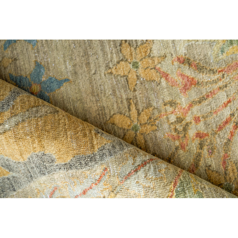 Antic Hand Knotted New Zealand Wool Camel Area Rug, 8'X10'