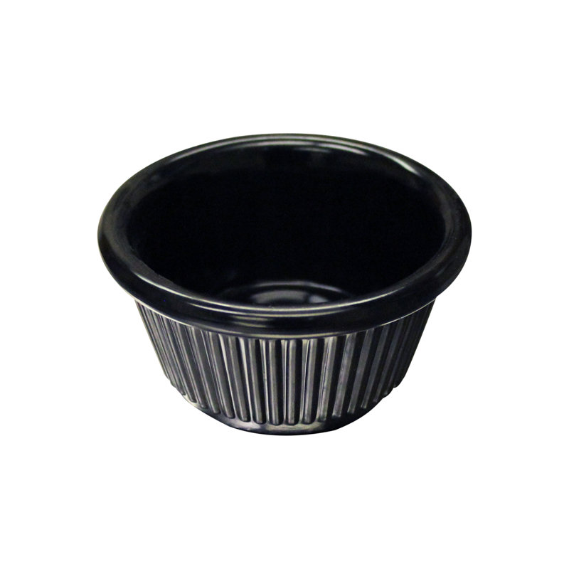 Ramequin à cannelures rondes thunder group inc. estep, Noir