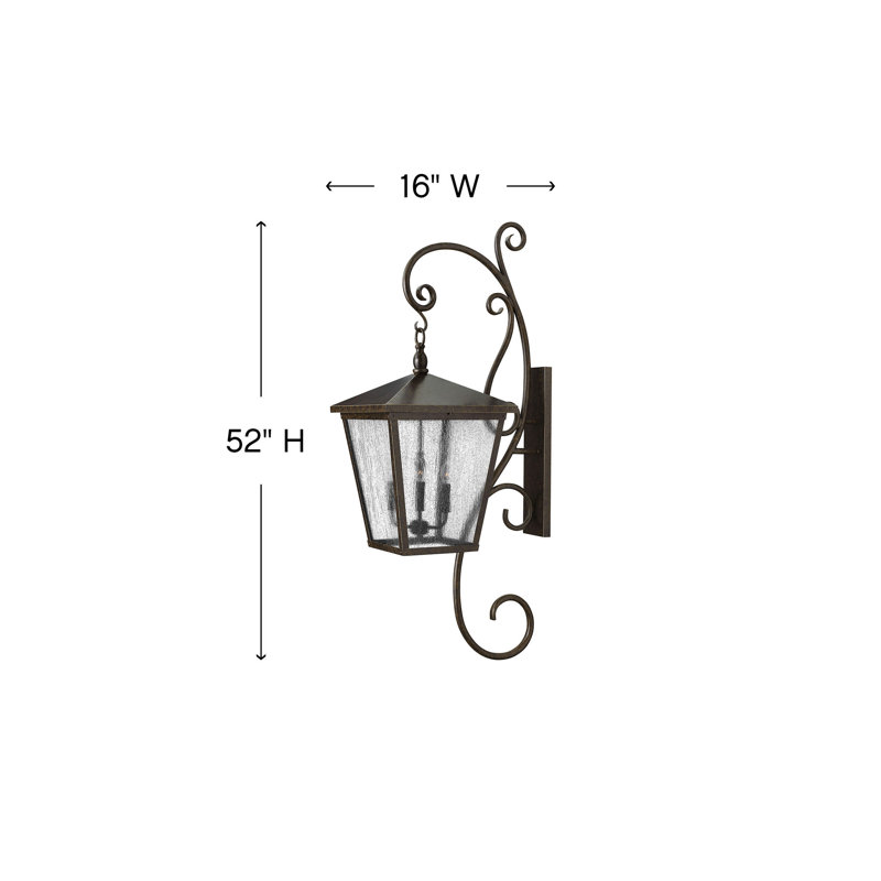 Trellis Bronze 4 - Bulb Outdoor Wall Lantern, 52" H x 16" W
