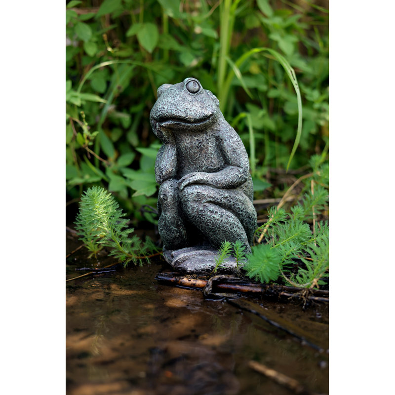 Thinking Frog Garden Statue