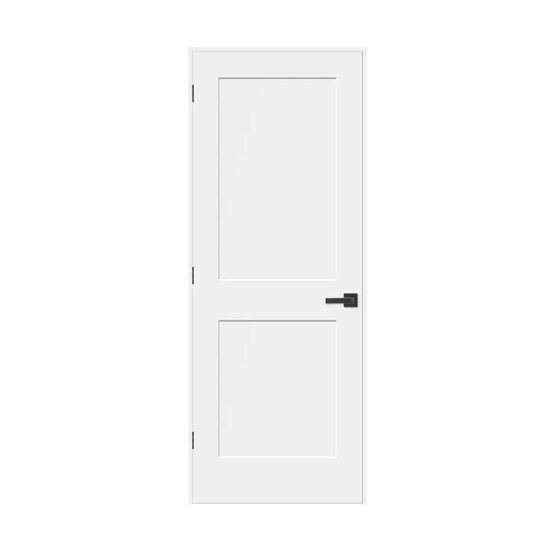 (Pré-verrouillé) Porte intérieure pré-montée à 2 panneaux avec montants de porte de 4/9 / 16 po, Gauche, 30 po x 80 po