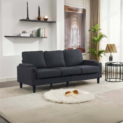 Exquisitely Designed Fabric Sofa with Exceptional Comfort, Perfect for Enhancing Any Home's Interior Ambiance.