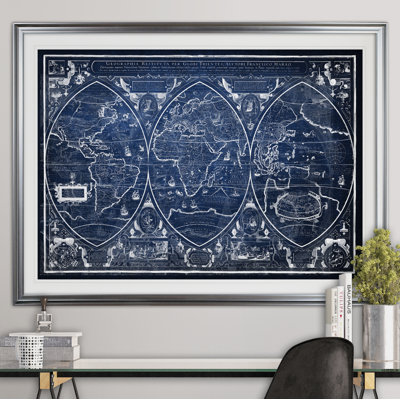 « rétro carte du monde iii », impression