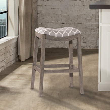 Tabouret de bar et de comptoir Hebron, Gris, Tabouret de bar (siège d'une hauteur de 29,75 po)