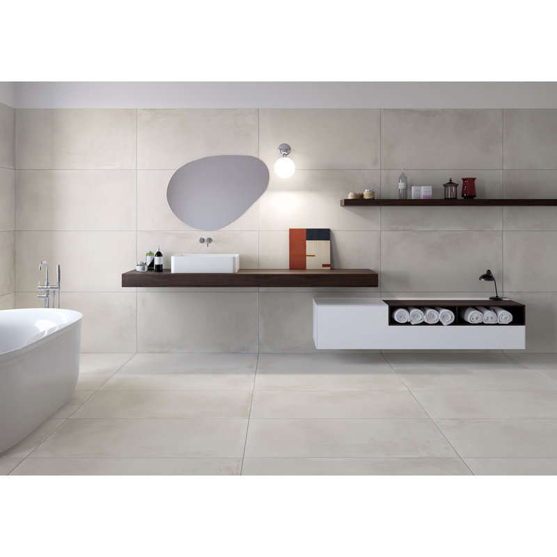 Caementum Albus 24 po x 48 po, Blanc