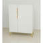 Buffet blanc moderne avec poignées dorées pour la cuisine, organisateur de mobilier de salle à manger