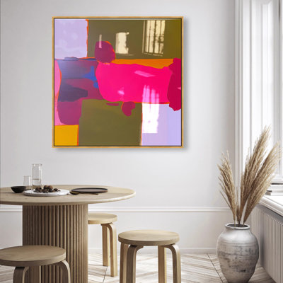 Oliver Gal California Echo I Abstract - Hand-Applied Glass Coat Framed Canvas Art