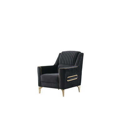 Chaise rembourrée en tissu et velours Melody