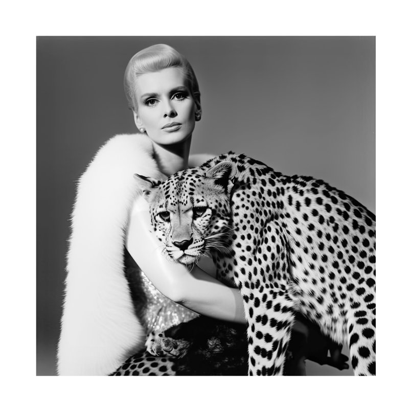 «Sasha Cat Woman», art sur toile, H 18 po x l 18 po