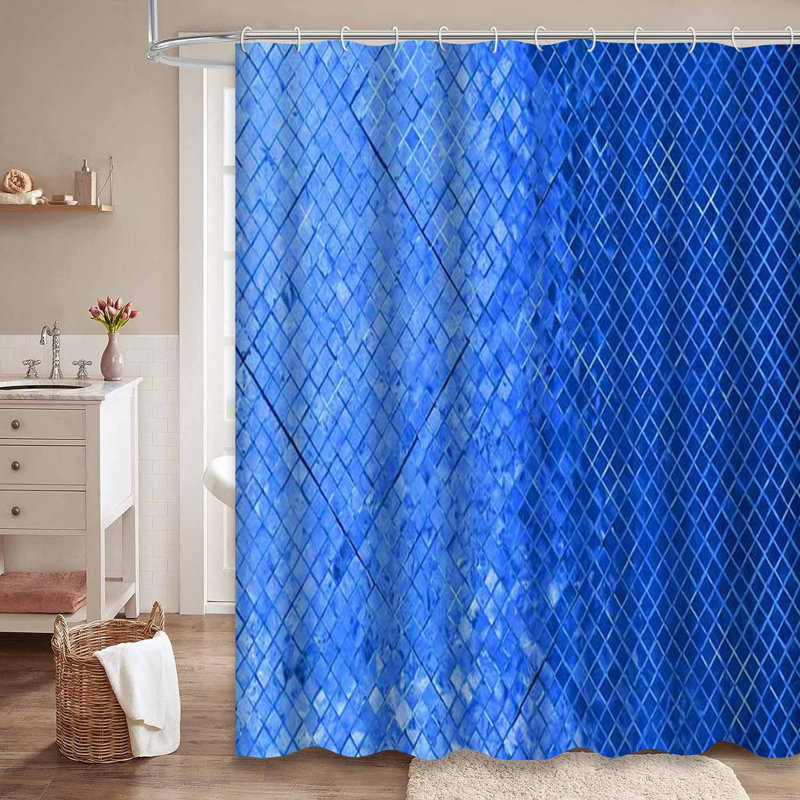 Rideau de douche avec 12 crochets, L 72 po x l 84 po