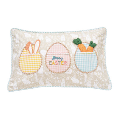 Easter Egg Trio Throw Pillow