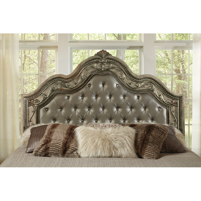 Blissfield Upholstered Standard Bed, Queen, Translucent Platinum