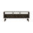 Tv Stand for TV´s up 52", Three Open Shelves, Two Flexible Drawers, Dark Walnut / White