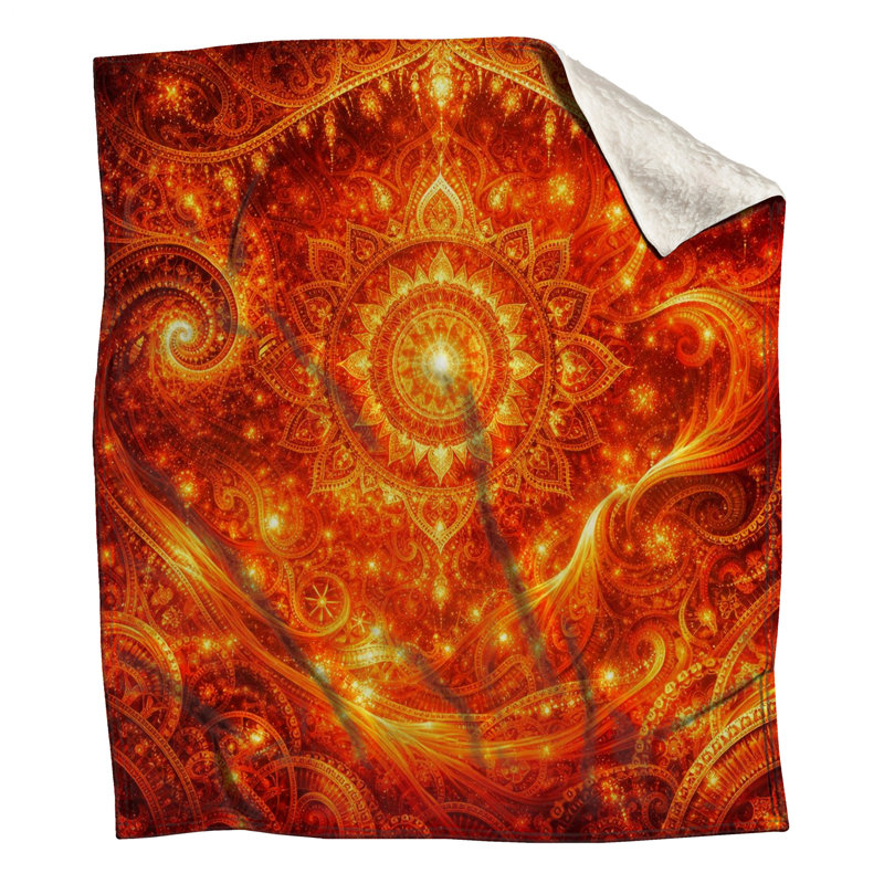 Couvertures complexes d'art mandala, 60 po L x 80 po H