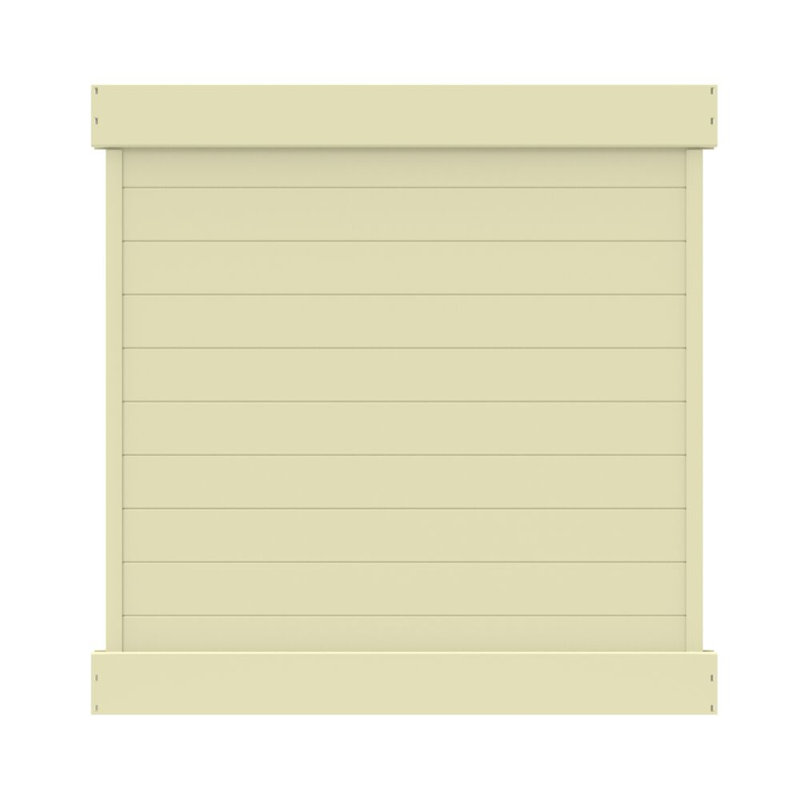 Horizontal Fence Sand Vinyl Privacy Panel Kit,  70.5" H x 66.75" W x 5" D