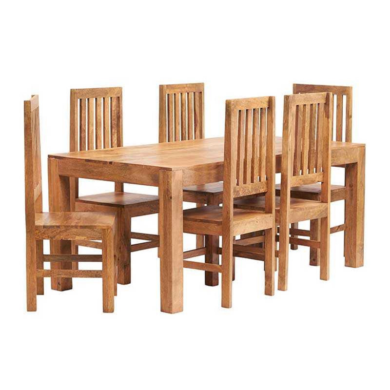 Adeliza Solid Wood Dining Table, 76 H x 180 W x 90 D