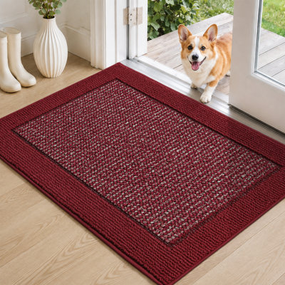 Indoor Door Mat, Dirt Trapper Door Mats Non-Slip Entryway Rugs Washable, Resist Dirt Absorbent Welcome Mat, Low Profile Floor Mats for Front Back Door and Entryway