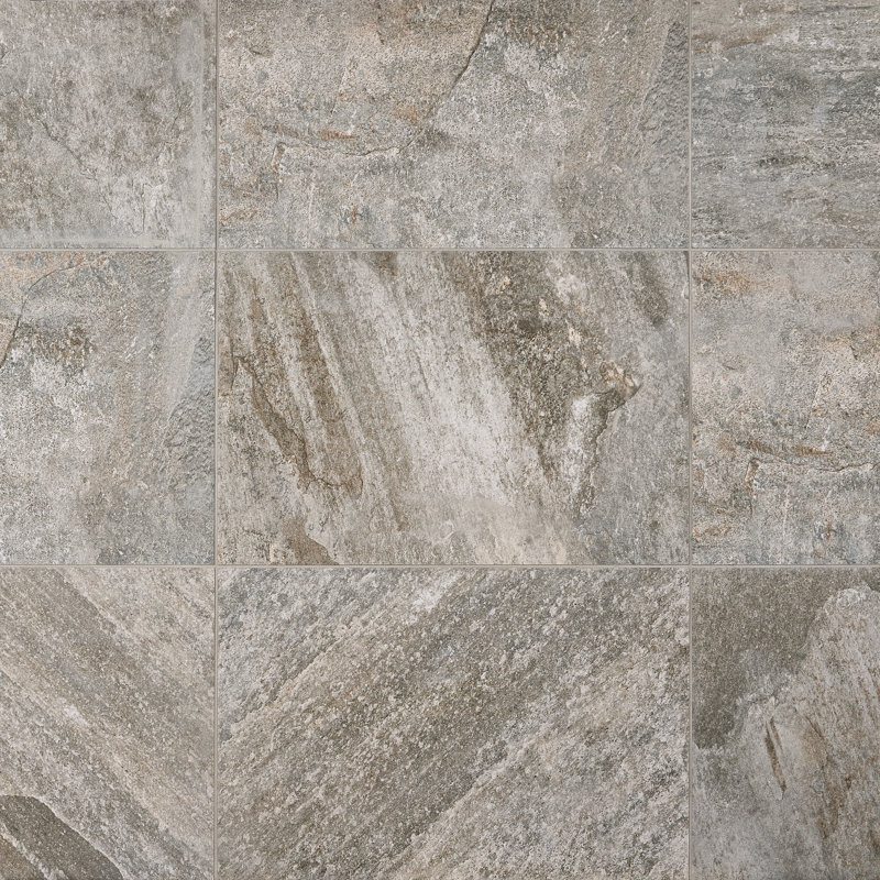 Stonewell 17,32 po X 25,98 po Carreau de plancher et de mur en porcelaine matte (12,48 pieds carrés / caisse), Gris tempête