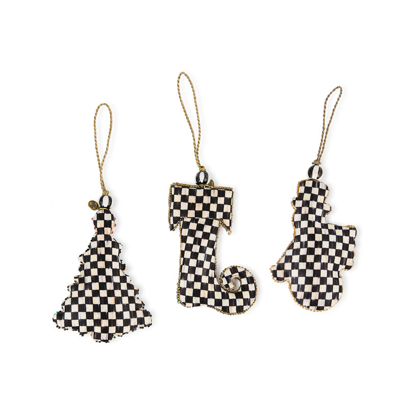Cozy Holiday Beaded Ornaments, Set of 3