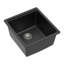 Évier de bar à quartz - Évier de cuisine encastrable en granite noir 17 po x 19 po x 9,65 po