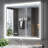 30X32" Beveled LED Medicine Cabinet With Anti-Fog Mirror – Surface/Recessed Mount, Dimmable Lights, Outlet, Clock & Sensor Light-116885198-116885200