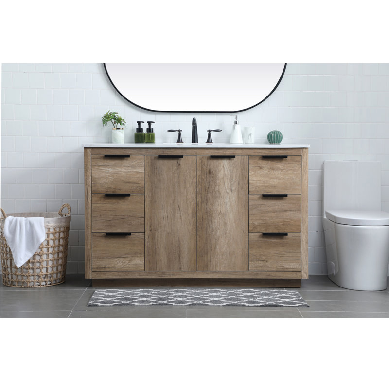Ensemble de meuble-lavabo simple 54 po Broadlands, Chêne naturel