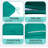 Fade Resistant Outdoor Chair Cushions Set Of 4, 19X19 Deep Seat Patio Cushions, 28D High Resilience Foam Replacement Patio Chair Cushions Set Of 4 With Removable Cover For Sofa, Adirondack Chair, Sectional,Turquoise-124950021-124950020