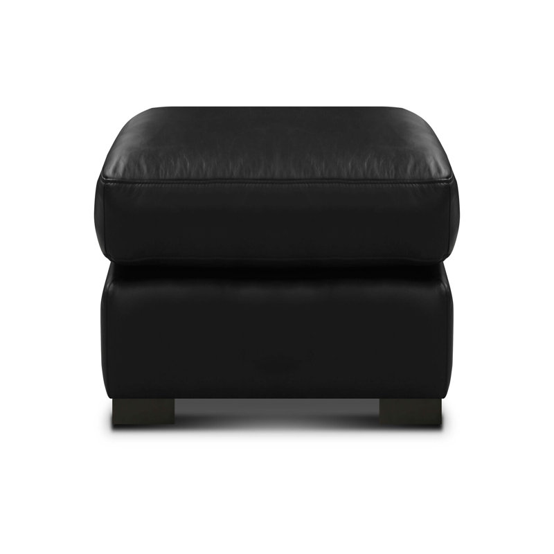 Iljan Square Leather Ottoman