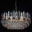 24" 8-Lights Round Chandelier with K9 Crystal Accents Dimmable