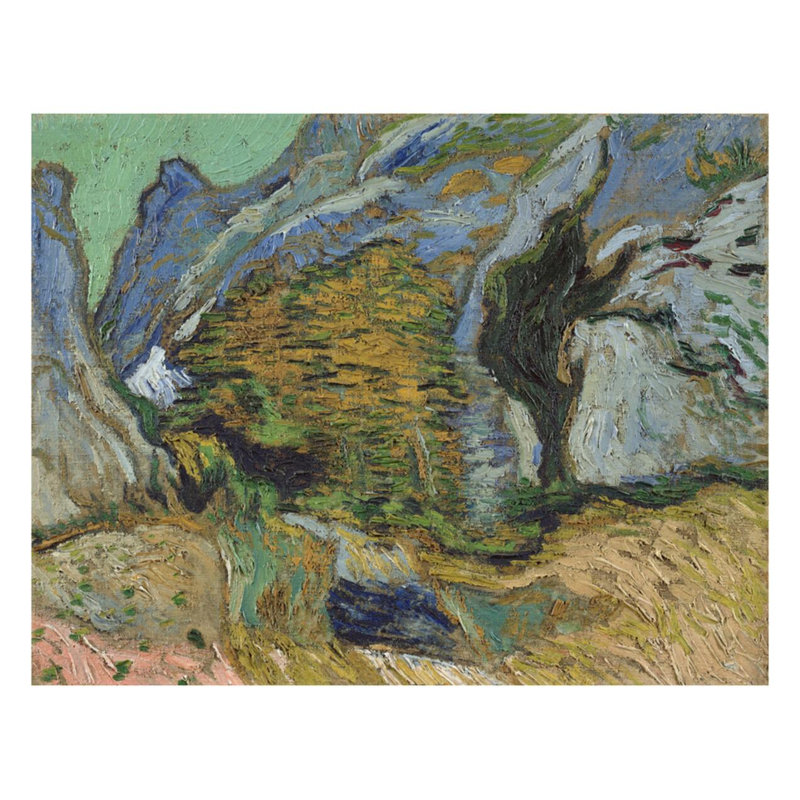 Ravine avec un petit ruisseau par Vincent van Gogh - Impression giclée, H 22 po x l 28 po