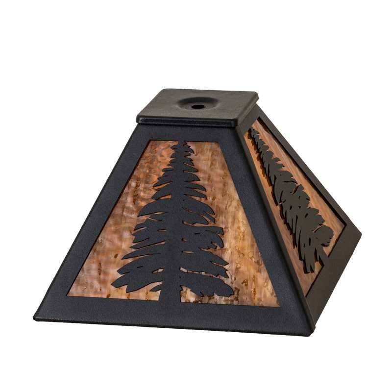 Rustic Lodge 5.5'' H x 12'' W Glass Square Lamp Shade