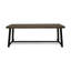 Table industrielle moderne en bois pour la terrasse - Bois de style extérieur pour l'extérieur, gris et noir