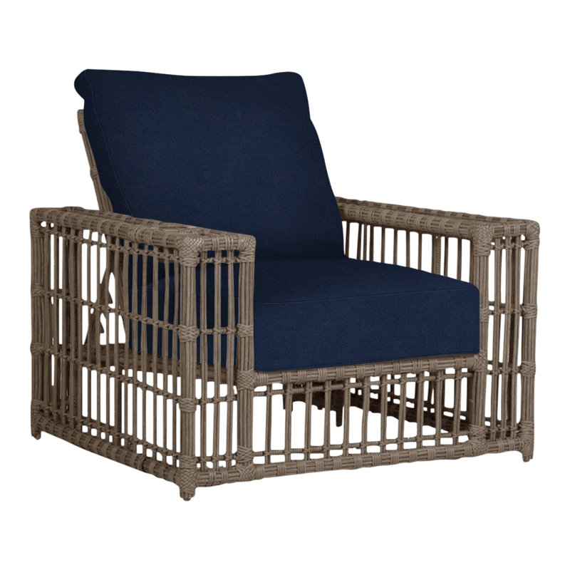 Fauteuil inclinable Newport, Pas de soudure, Velours indigo, Toile de jute Newport # 66
