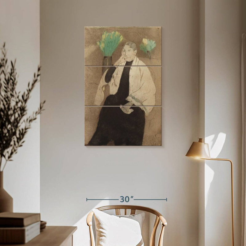 Leisha, portrait de la mère de l'artiste, H 57 po x l 36 po