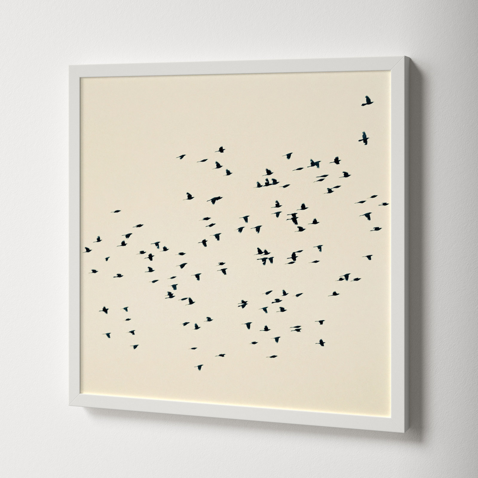 Soaring by Peter Dušek, White, 16" H x 16" W x 1.25" D