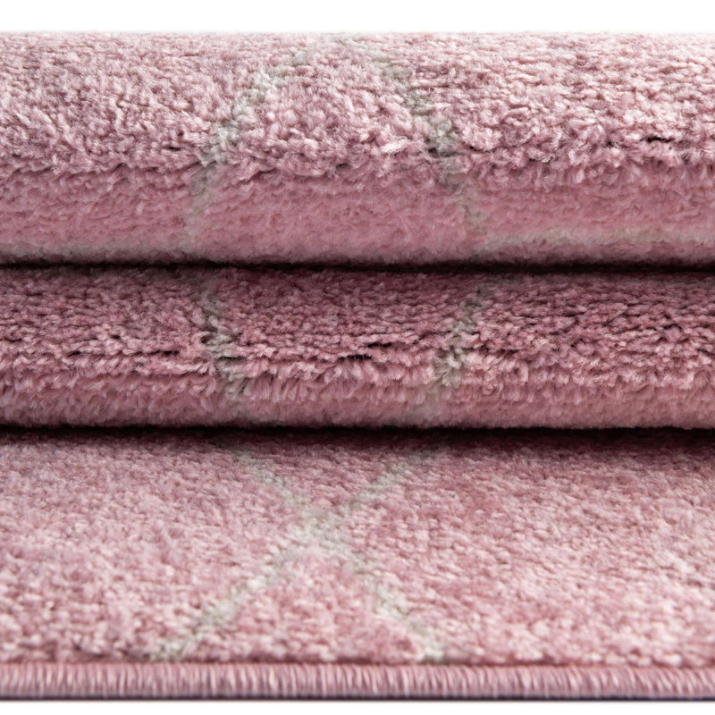 Tapis contemporain Tellaro couleur gomme à bulles, Rectangle 10 pi x 13 pi