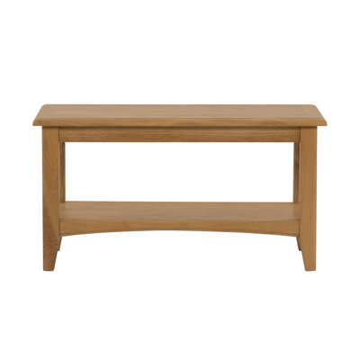 Censu Oak Coffee Table With Shelf