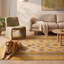 Tapis Lowland2 moderne à motifs mosaïques abstraites or, vert et gris, lavable à la machine, antidérapant, à poils courts, pour l'intérieur et l'extérieur, adapté aux animaux domestiques, idéal pour le salon, la chambre, la salle à manger, l'entrée, le couloir ou le bureau.-2019004914