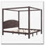 Lit plateforme à baldaquin en bois avec tête de lit et pieds de support-131237814