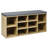 Arney 10 Pair Shoe Storage Bench with Adjustable Shelves-803090389