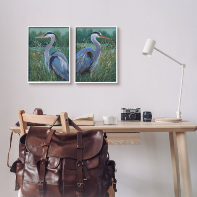 Herons & Lake Landscape Framed On Wood 2 Pieces Print -  Stupell Industries, a2-624_wfr_2pc_11x14