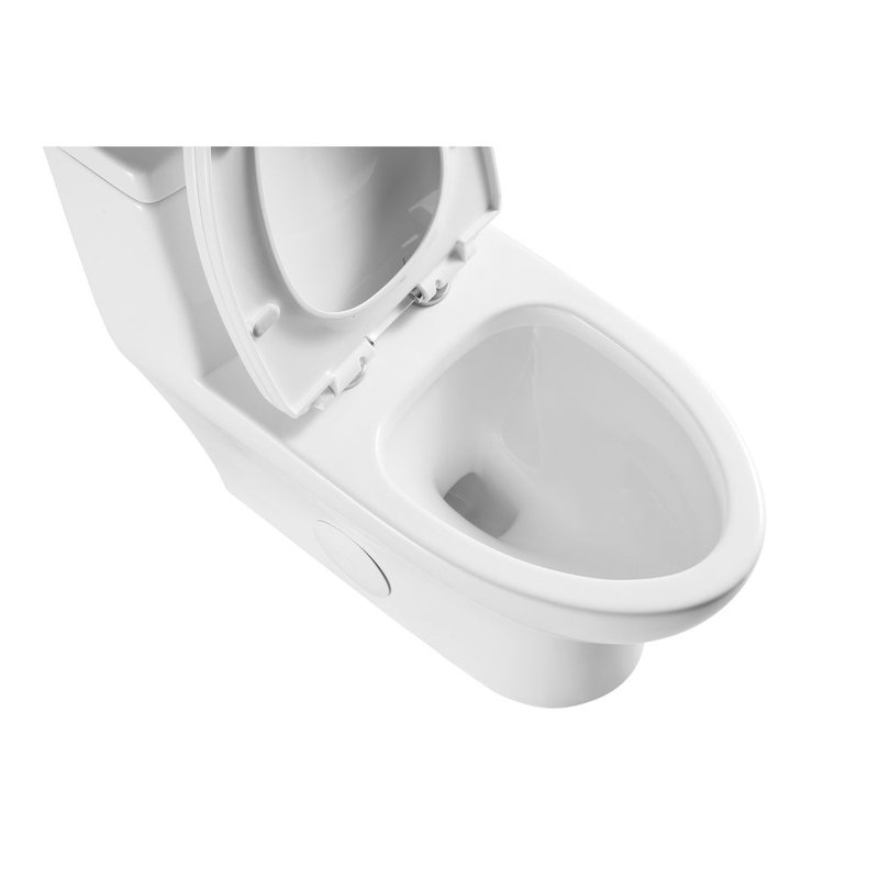 Kingsman Hardware 1.2 Gallons GPF Elongated Floor Mounted One-Piece Toilet (Seat Included)