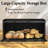 Bread Box For Kitchen Countertop,Large Modern Bamboo Bread Box With Window Bread Storage Container,(Black)