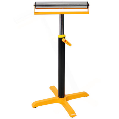 Heavy-Duty Adjustable Single Roller Stand,Material Support Stand, Yellow & Black Color