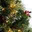 Fête des neiges illuminée Holiday, verdure, baies et pommes de pin artificielles